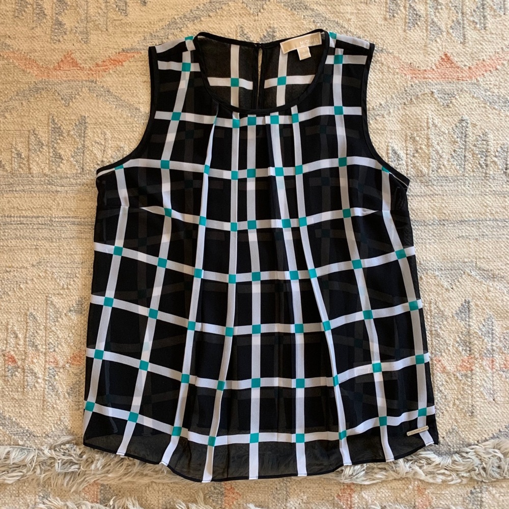 🌻 Sheer Black Sleeveless Blouse